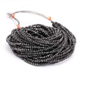 Perles de diamant noir brut non taillées, clarté VS2, diamants naturels pour la fabrication de bijoux, excellente et bonne taille - Product Image 4
