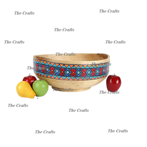 Premium Quality Wooden Salad Bowl Admirable Design <b>Brown</b> Color Snacks Fruits Sweets Serving Bowl In Bulk - Product Image 2