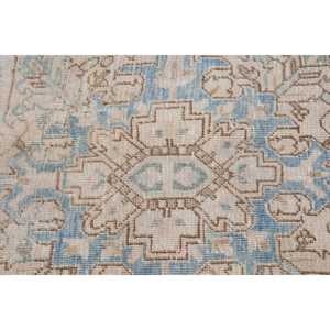 Alfombra Turca de 8.6x11.7 pies, Alfombra Vintage Extra Grande, Alfombra Azul con Diseño Floral - Product Image 5