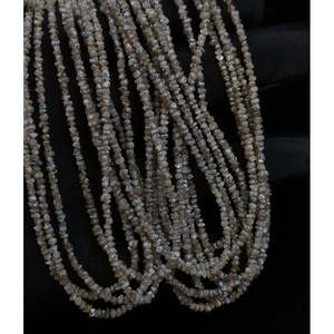 Cuentas de Diamante Natural en Bruto Tipo Champagne Sin Cortar de 2-3mm, Hilo de 15 Pulgadas, Proveedor Mayorista de Cuentas de Diamante Sueltas para Fabricación de Collares - Product Image 2