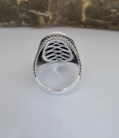 Bague Chevalière Ronde Vintage Personnalisée en Argent Massif 925 Faite à la Main pour Homme, Style Maçonnique, Plaqué Or 14 carats, 16 mm, Sagesse et Justice