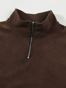 Sudaderas con capucha de lana con logotipo personalizado de alta calidad para hombre, jersey de manga larga con cremallera, estampado en blanco informal, básico, mezcla de algodón - Product Image 5