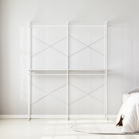 Armoire Ecomodern 1600, ensemble de rangement en bois au design industriel, système d'armoire ajustable pour chambre et salon