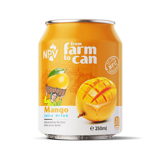 Meilleure saveur boisson de jus de mangue 250ml boîte courte ISO Halal certifié marque privée prix bas quantité minimale de commande raisonnables sucre naturel - Product Image 1