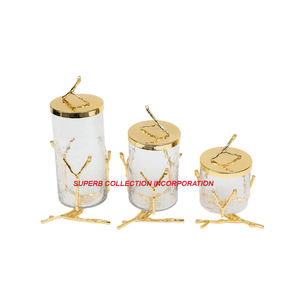 Boîte métallique blanche avec couvercles Décoration intérieure - Product Image 3