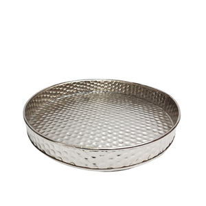 Plateau ovale en aluminium avec plateau de service décoratif de couleur argent martelé pour fournitures de cuisine et d'hôtel, personnalisé en vrac - Product Image 4