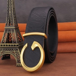 Hombres diseñador Casual moda suave hebilla cinturones de cuero de alta calidad de lujo famosa marca joven Jeans café cinturón de cuero genuino - Product Image 2