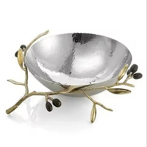 ชามตกแต่งโลหะหรูหราพร้อมเสน่ห์ทันสมัยสำหรับบ้านที่หรูหราเน้นและมีสไตล์สำหรับวางตรงกลางโต๊ะ - Product Image 3