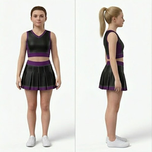 Uniforme de Animadoras para Adultos de Manga Larga, Alta Calidad, Spandex/Poliéster, Conjuntos de Uniformes Personalizados con Impresión por Sublimación, Tela de 250G - Product Image 3