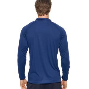 Chaqueta de manga larga de entrenamiento con cremallera de cuarto de poliéster 100% al por mayor para hombres - Product Image 3