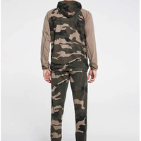 Ensemble de jogging à capuche personnalisé en coton, streetwear, molleton camouflage respirant, vêtements décontractés pour hommes, entraînement professionnel en salle de sport