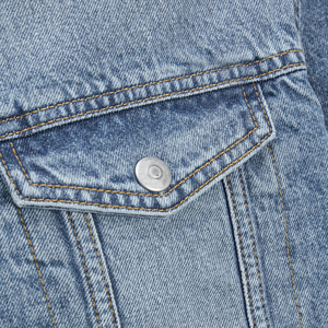 Veste en jean personnalisée pour homme avec doublure en peau de mouton Vêtements d'extérieur chauds délavés vintage Veste en jean classique de style streetwear pour homme - Product Image 6