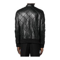 Vente en gros de blouson en cuir véritable grande taille avec logo personnalisé pour homme blouson à glissière noir motard