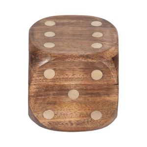 Dés en bois de style antique, dés de jeu en bois traditionnels pour les jeux de société classiques et les compétitions amicales - Product Image 1