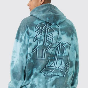 Sudadera gráfica de lavado ácido de peso pesado para hombre hecha a medida Sudadera con capucha estampada informal de invierno con patrón sólido Ropa de calle vintage - Product Image 6