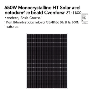 Panneau solaire monocristallin HJT 550W avec couvercle avant en verre, qualité industrielle, certifié TUV - Product Image 2