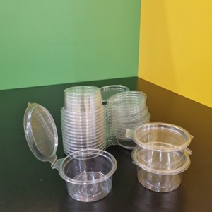 Competitive Price Vietnam Factories PET Plastic <b>Sauce</b> Cups 2oz 60ml Disposable to Go <b>Sauce</b> Container with Hinged Lid Hot Sale - Product Image 5