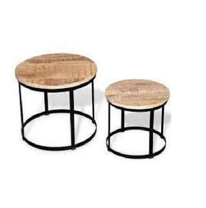 Mesa de café y té de metal y madera de tendencia caliente Diseño moderno Sala de estar Tamaño personalizado Forma Color Usos en Home Hotel - Product Image 3