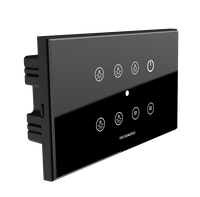 Interrupteur d'éclairage intelligent WiFi TUYA 2023, norme américaine, commande vocale Alexa, contrôle NFC, panneau en verre trempé, installation facile, télécommande