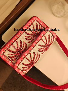 Nouvelle Collection indienne de luxe Boho sac messager perlé à la main épaule soirée Shopping sûr fort à la mode - Product Image 6