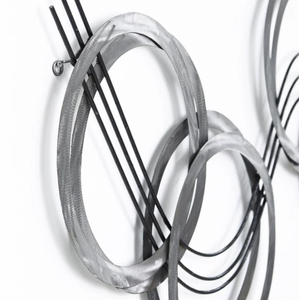 Décoration murale noire et argentée décoration intérieure et extérieure tenture murale hôtel restaurant maison salon chambre art décoratif - Product Image 2