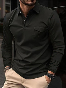 Camisa Casual de Manga Larga para Hombre, Nueva Colección de Invierno, Estilo Oficina, Cuello Clásico, Seda de Hielo, Secado Rápido y Transpirable - Product Image 6