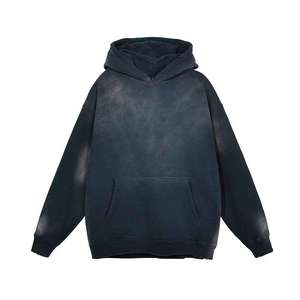 Fabrication de sweats à capuche vieillis pour hommes en coton personnalisé de haute qualité sweat à capuche surdimensionné pour hommes 420 Gsm résistant - Product Image 1