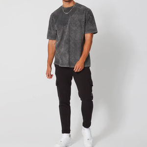 Vente en gros T-shirt délavé à l'acide de haute qualité pour hommes Streetwear surdimensionné Hip Hop 100% coton T-shirts vintage spéciaux personnalisés pour hommes - Product Image 4