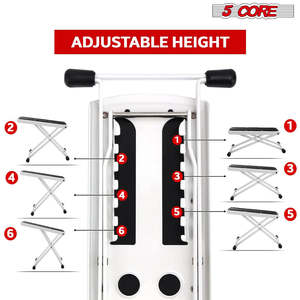 5Core Guitar Foot Stool Height Adjustable Folding Leg Rest Classical <b>Footrest</b> - Product Image 5