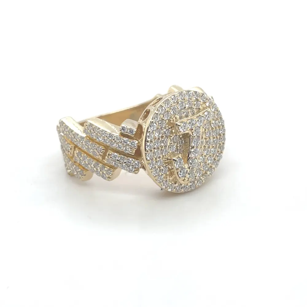 Pendentif en diamant en vrac en gros pendentif lettre en gros fabriqué en or 10kt avec diamants naturels avec qualité E-f Vs
