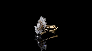 Elegante Anillo con Clúster de Diamantes de Laboratorio con Corte Marquesa |   Regalo de Aniversario de Bodas de Oro Sólido de 14K/18K, Joyería Fina Ligera para Uso Diario - Product Image 2