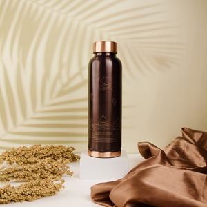 Factory Wholesale High Quality 100% Pure Copper Hammered 34OZ/<b>1</b> <b>Litre</b> Ayurvedic Drinkware Purity <b>Bottle</b> Leak-Proof Cooling Water - Product Image 4