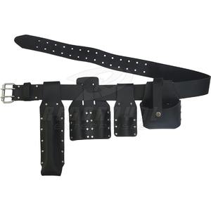 Ceinture à outils d'échafaudage robuste pour les travailleurs de la construction avec plusieurs poches et support de marteau - Product Image 2