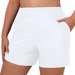 Taille haute Bikini bas maillots de bain Shorts de bain maillot de bain bas femmes froncé Shirre ventre contrôle culotte grande taille pantalon - Product Image 4