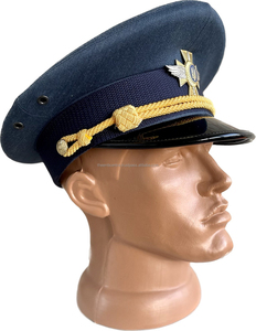 High Quality White Peaked Caps Custom Bullion Badge Uniform <b>Hats</b> Structured Crown Durable Design Wholesale Supplie - Product Image 6