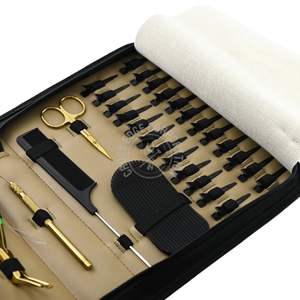 Hair Extension Tools Hair extension pliers Alligator Sectioning <b>Clips</b> 24pcs Grippers scissor loop <b>hook</b> comb tape in pliers - Product Image 4