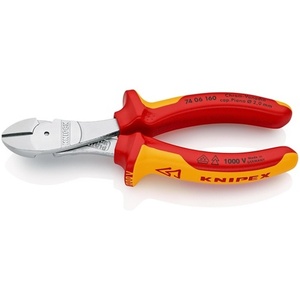 คีมตัดด้านข้างแบบงานหนัก KNIPEX 160 มม. พร้อมกรรไกรและเครื่องตัดแบบหลายส่วนประกอบ VDE Form 0 พร้อมด้ามจับที่สะดวกสบาย - Product Image 1