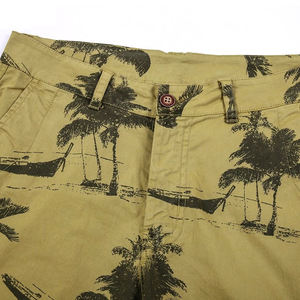 กางเกงขาสั้นผ้าคอตตอนพิมพ์ลายสำหรับผู้ชายกางเกงขาสั้นแนวสตรีทไซส์ใหญ่100% ลำลอง - Product Image 3