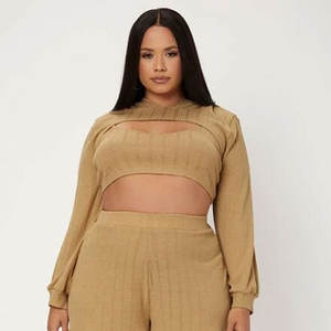 Conjunto de Shorts Casuales para Mujer, Estilo Vintage, Sudadera Corta y Shorts, Conjunto de Dos Piezas Casual al por Mayor - Product Image 5