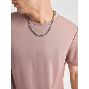 2024 Custom Logo <b>Men's</b> Cotton Casual Short Set Breathable <b>Thermal</b> T <b>Shirt</b> for Spring Personalised Private Label - Product Image 5