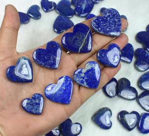 Piedra preciosa en forma de corazón de lapislázuli natural para hacer COLLAR COLGANTE tallado lote de piedras preciosas corazón curvo lapislázuli piedra preciosa - Product Image 2