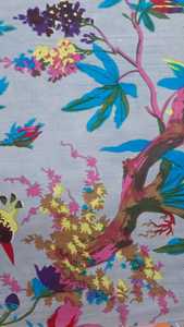 Tissu en coton indien fait à la main Jaipur Sanganeri, tissu imprimé à la main, matière première pour robe - Product Image 2