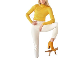 Custom Solid Damen pullover Herbst und Winter Gestrickter Dicker Pullover Großhandel Beliebte Damen pullover