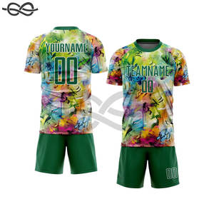 Chemise en jersey en maille à col rond de haute qualité avec numéro de sérigraphie personnalisé Streetwear france, maillots de football - Product Image 3