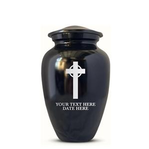 Personalized Custom Human Cremation Urn for Adult Ashes Men & Women Engraved Aluminum Urn with Name Date Urn Black Custom Size - Product Image 5