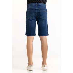 Pantalones Cortos Deportivos para Hombre, Color Azul Oscuro, 100% Algodón, Cintura Media, Estilo Urbano, Lavados, Cómodos, con Logotipo en la Rodilla, Modelo MN-SHT-SS23-001 B - Product Image 6