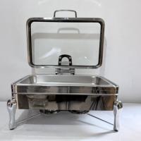 Chauffe-plat professionnel en acier inoxydable 9L, chauffage à l'alcool, contrôle de température 60-80°C, facile à assembler