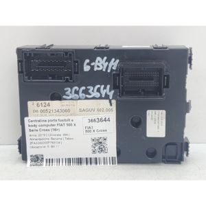 CENTRALINA, FUSIBLE DE PUERTA Y COMPUTADORA DE CARROCERÍA FIAT 500 X Cross Series 521343060 55282151 Gasolina 999 (16>) - Product Image 2