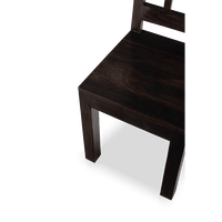 Ensemble de table à manger moderne en bois massif avec 6 chaises, design dossier croisé, finition noyer, écologique, ensemble de salle à manger 6 pièces, meubles pour la maison