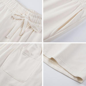 กางเกงขาสั้นผ้าเทอร์รี่พิมพ์ลายพัฟคุณภาพสูง สไตล์วินเทจ ผลิตตามสั่ง ผ้าฝ้ายผสมโพลีเอสเตอร์ 100% ล้างสีแบบแอซิดวอช สำหรับผู้ชาย ใส่ได้ในฤดูร้อน - Product Image 6